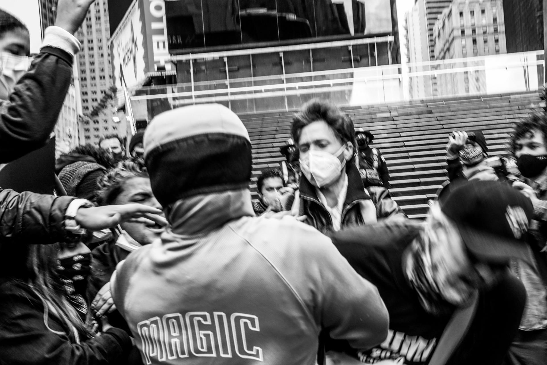 New York Photography Awards Winner - Clash In Times Square, Trump Rally