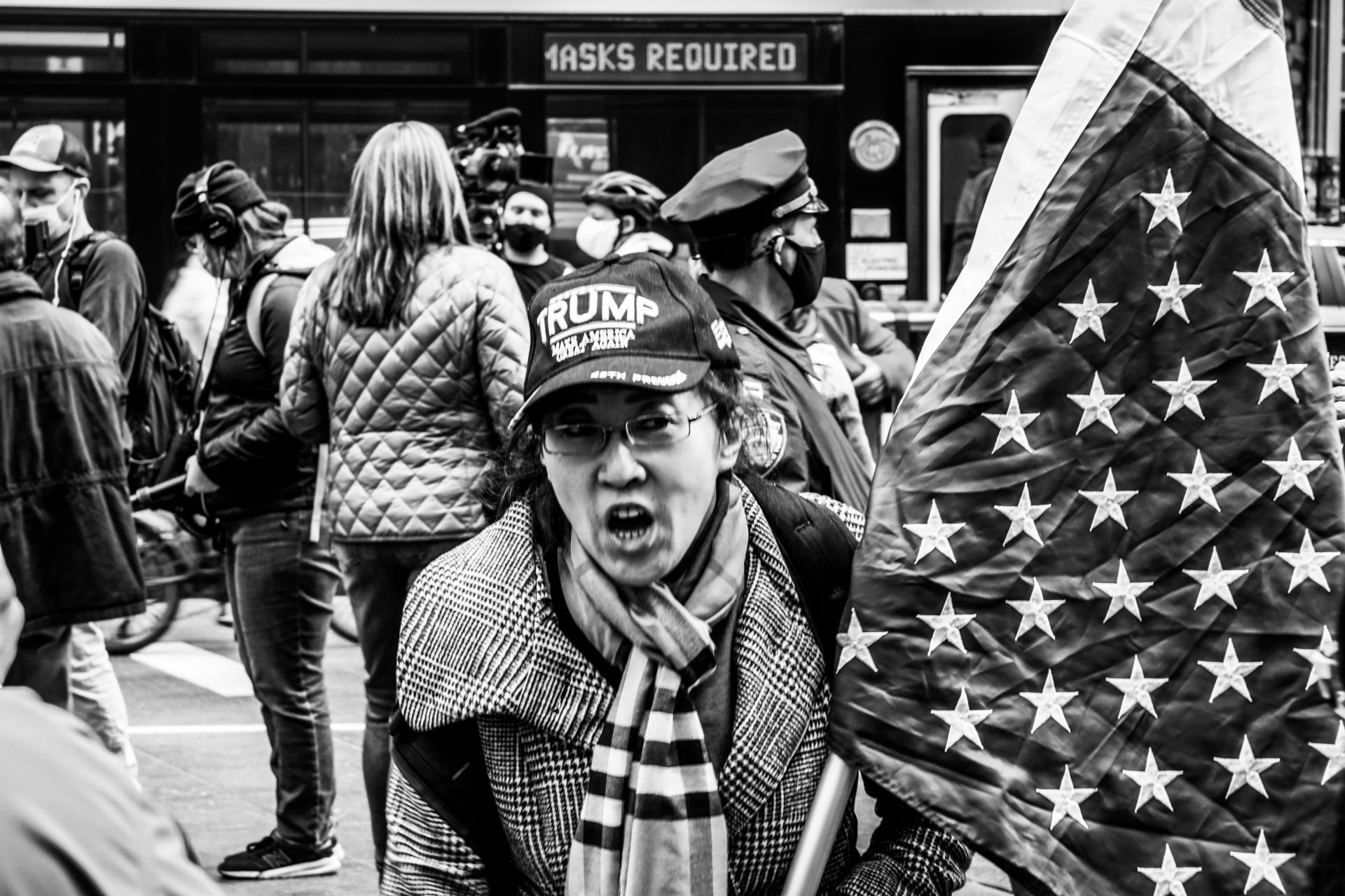 New York Photography Awards Winner - Clash In Times Square, Trump Rally